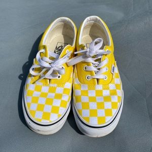 Yellow Checkered Vans